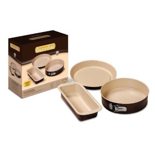 Guardini 4223000737 - PLAT -   Le Chocoforme Lot de 3 pièces moule à charnière 26cm, plat à rotir 25cm et moule à tarte 28cm