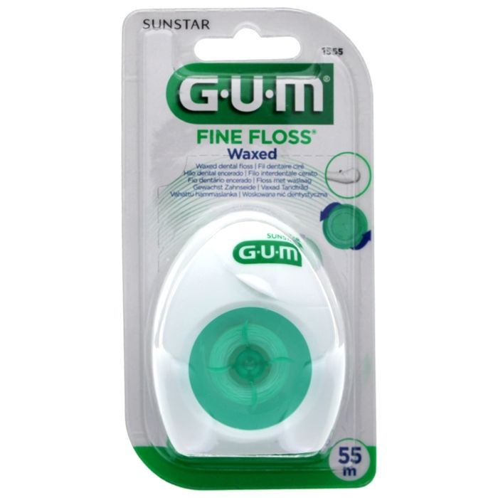 Fil Dentaire - GUM - Ciré - 54,8 mètres - Hygiène Dentaire - Mixte