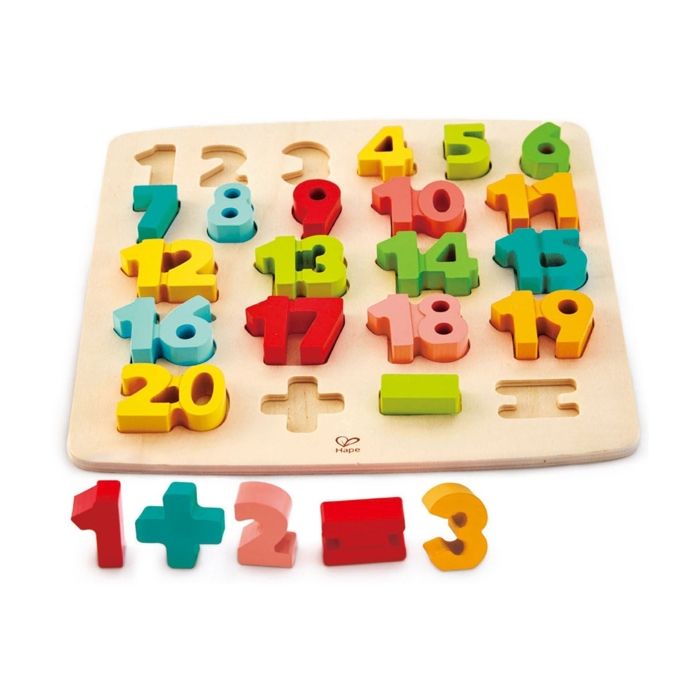 Puzzle premiers calculs - HAPE - Science et espace - Enfant - 3 ans - Multicolore - Intérieur - Mixte