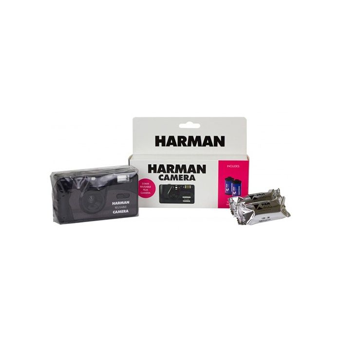 Appareil photo Argentique Ilford - HARMAN - Compact 24x36 - Réutilisable - N&B - 2 films Kentmere Pan 400iso