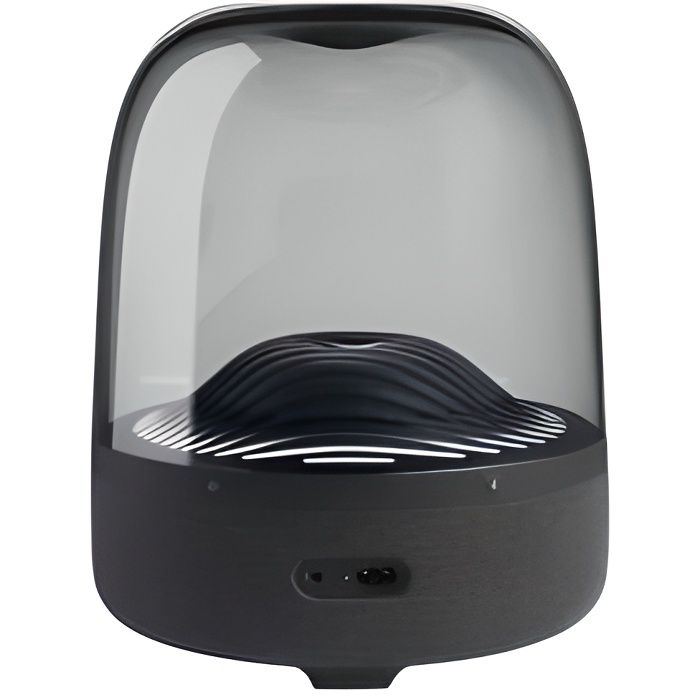 Enceinte de salon sans fil avec éclairage ambiant Aura Studio 3 noir aille unique