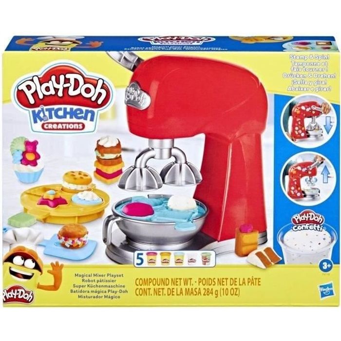 Play-Doh Robot pâtissier, jouet de pâte à modeler avec accessoires de cuisine factices, Kitchen Creations, Dès 3 ans