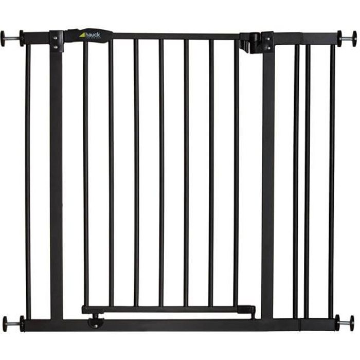 HAUCK Barrière de sécurité enfant close'n stop 75-80 cm + extension 9 cm - Charbon