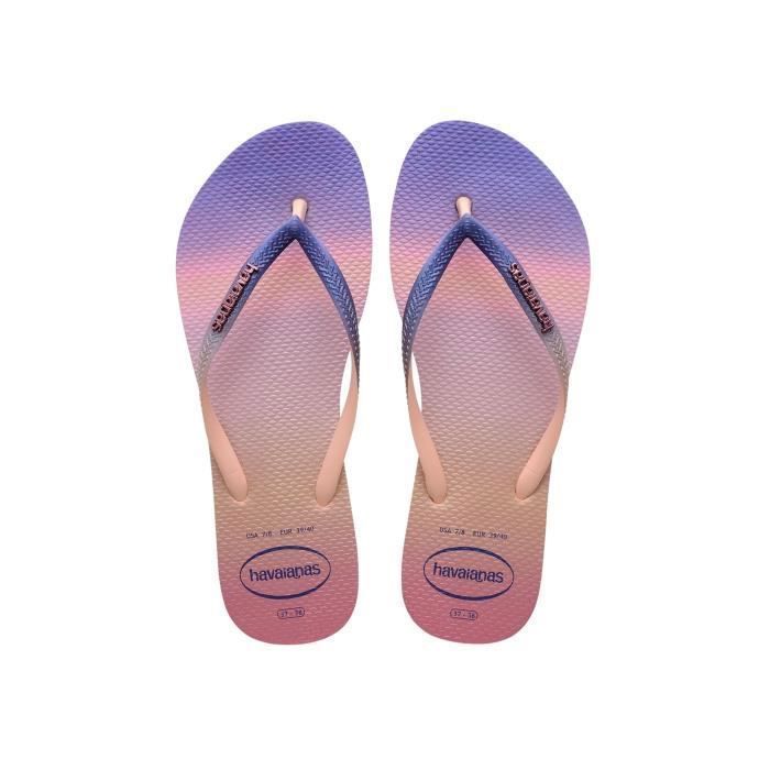 Tongs - Havaianas - Slim Gradient Sunset Ballet - Rose - 37/38 - Finition métallique