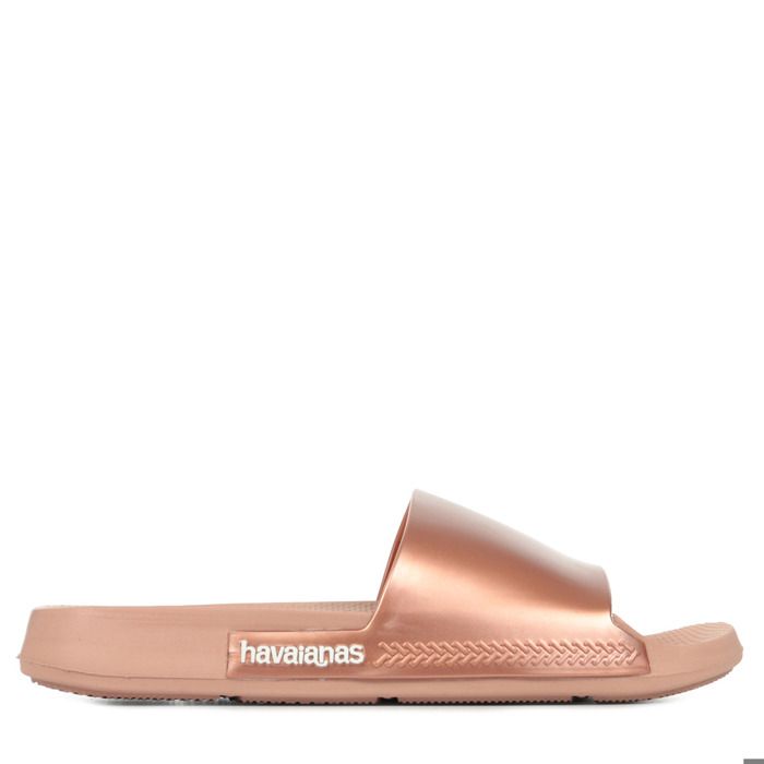 Claquettes Havaianas Slide Classic Metallic - crocus rose