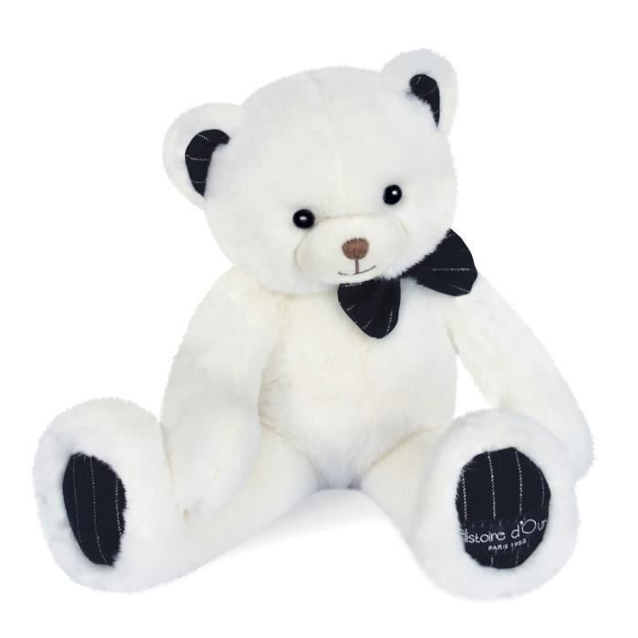 Peluche ours Preppy Chic 30CM Ivoire