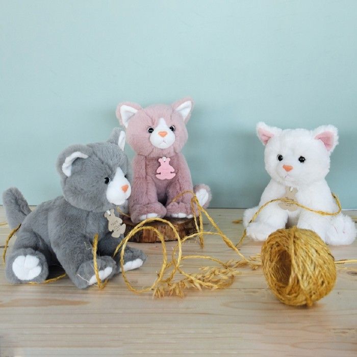 Peluche bébé chat Rose - HISTOIRE D'OURS - Plush - Bébé - Mixte - 0 mois - Naissance - Intérieur - Préférable