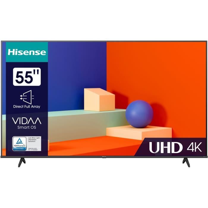 TV LED HISENSE - 55A6K - 55'' (139,7CM) - UHD 4K - DOLBY VISION - SMART TV - 3 x HDMI