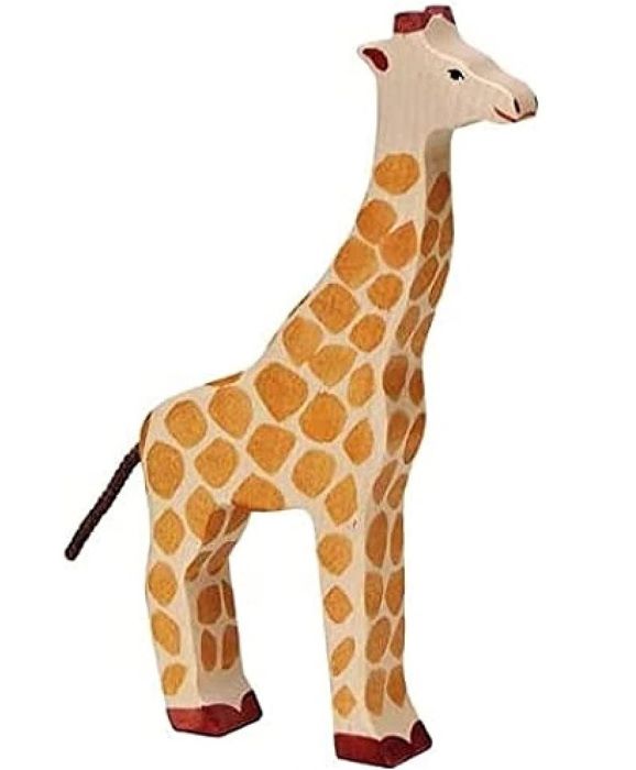 Figurine - HOLZTIGER - 80154 - Girafe - Bois peint à la main - Fabrication européenne - 17x2,8x10,5cm