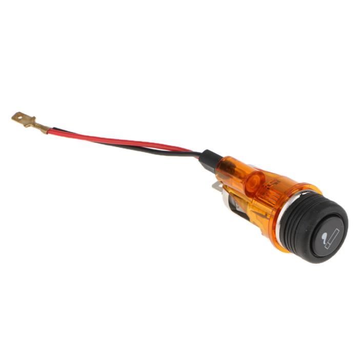 Allume-Cigare de Voiture - HOMYL - 12V - Prise d'Alimentation - Lumière - Orange