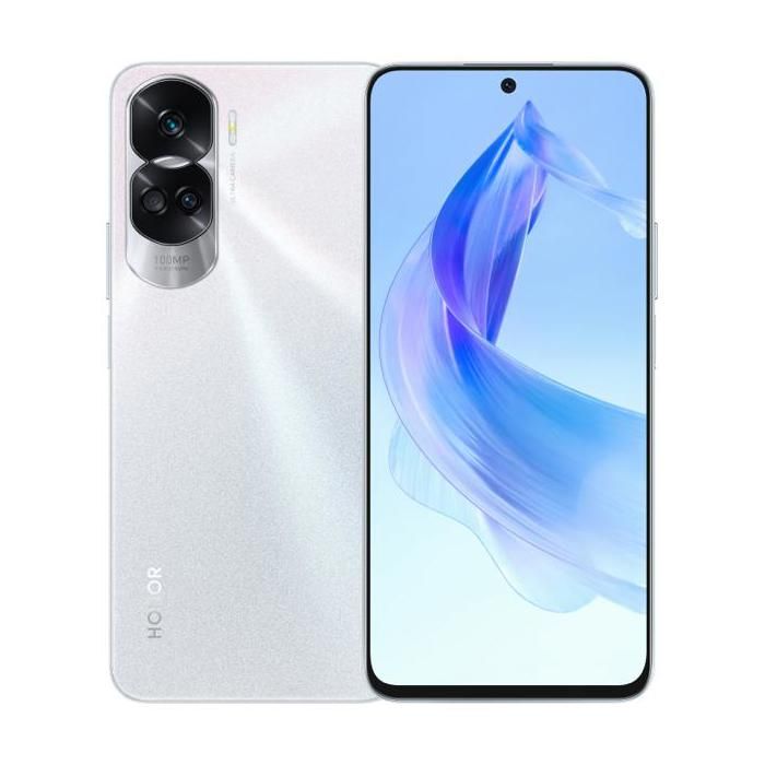 HONOR 90 Lite 5G 8GO 256GO Argent 6.7” LCD MediaTek Dimension 6020 4500mAh Charge rapide 22.5W Caméra Ultra nette 100 MP Smartphone