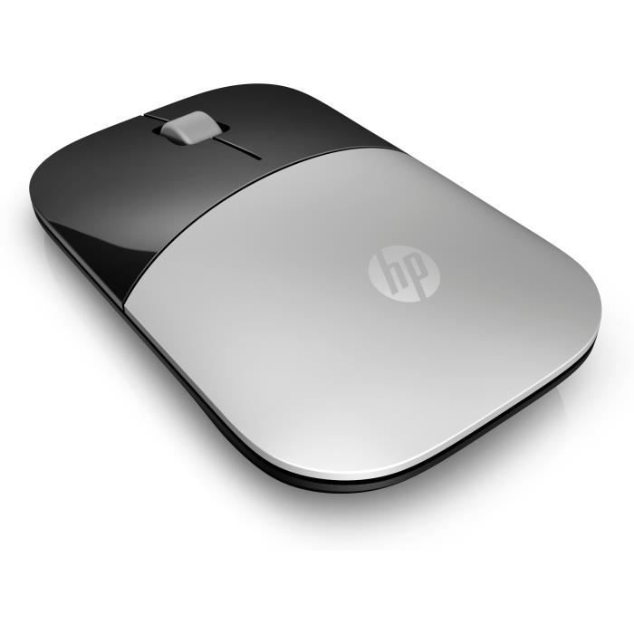 HP Souris sans fil Z3700 argent, Ambidextre, Blue LED, RF sans fil, 1200 DPI, 50 g, Argent