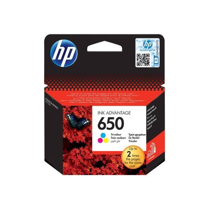 HP 650 Couleur (cyan délavé, magenta délavé, jaune délavé) originale Ink Advantage cartouche d'encre pour Deskjet Ink Advantage…
