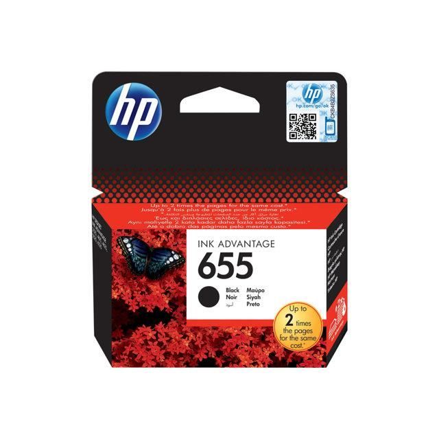 Cartouche d'encre HP 655 - HP - Noir - Jet d'encre - 14 ml - Pack de 1 - Rendement 550 pages