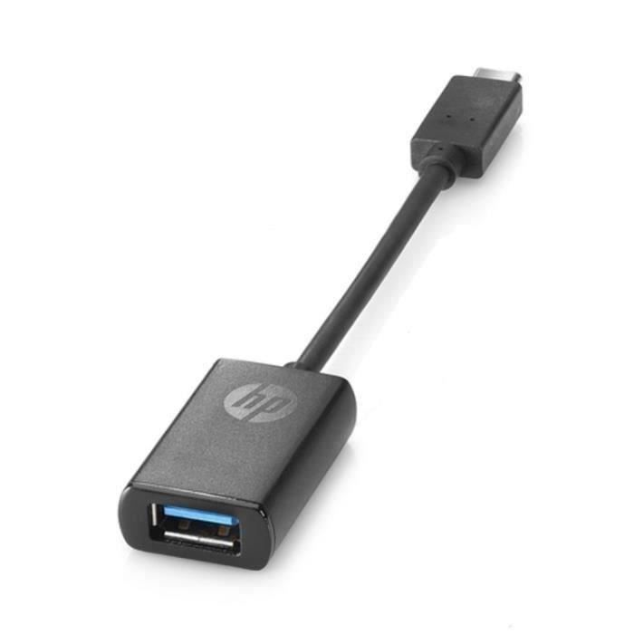 Adaptateur USB - HP - USB-C vers USB 3.0 - 14,08 cm - Connecteur A femelle - Connecteur C mâle