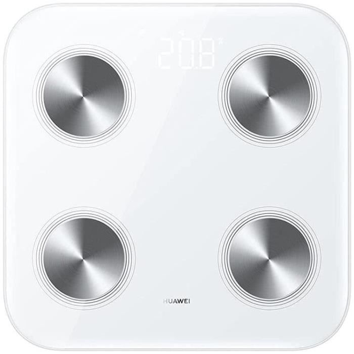 HUAWEI Scale 3 - Balance connectée impédancemètre 11 indicateurs corporels - Jusqu'à 150kg - Ecran LED - Reconnaissance intelligente