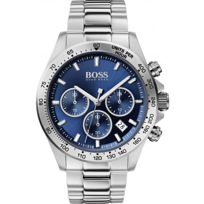 Hugo Boss-Montre Chronographe pour Homme à movement Quartz en Acier inoxydable 1513755