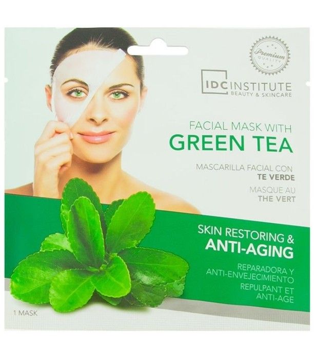 Masque visage - IDC Institute - Anti-âge - Thé vert - 22 G - Vegan