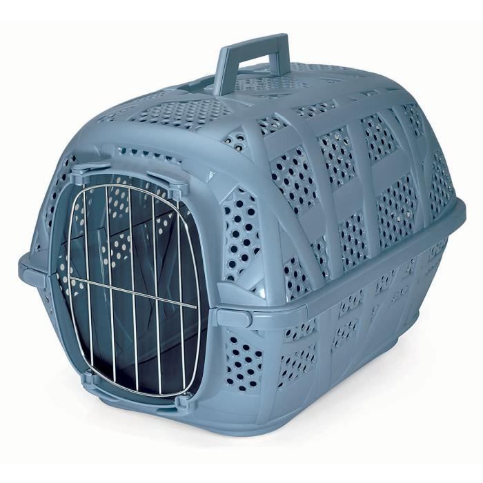 Caisse de Transport Carry Sport Métal "M" Chien et Chat - Bleu