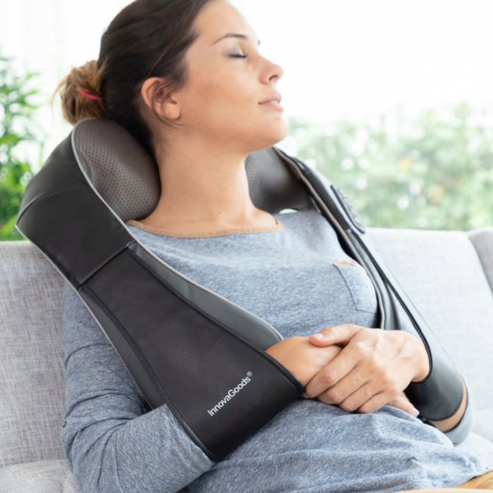 Masseur Shiatsu Pro Massaki InnovaGoods - Massage Relaxant et Réparateur - 24W