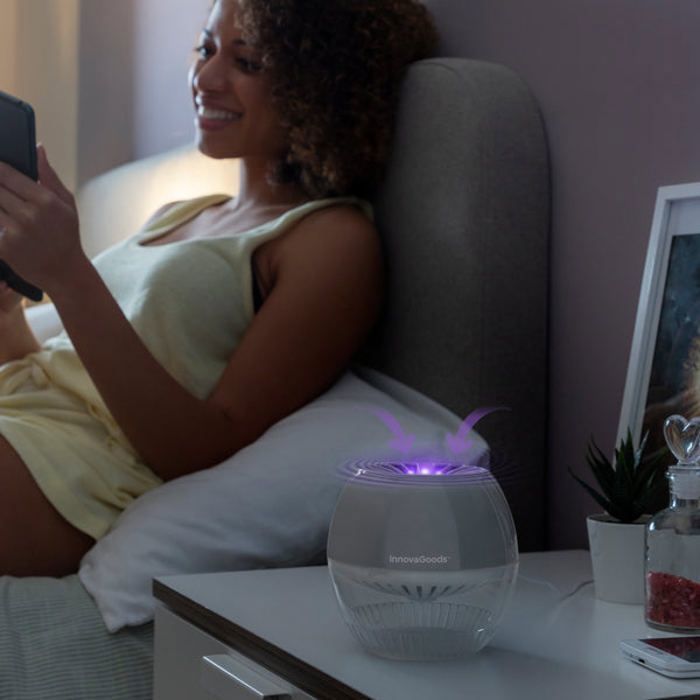 InnovaGoods | Lampe anti-moustiques par aspiration KL Globe | Gris