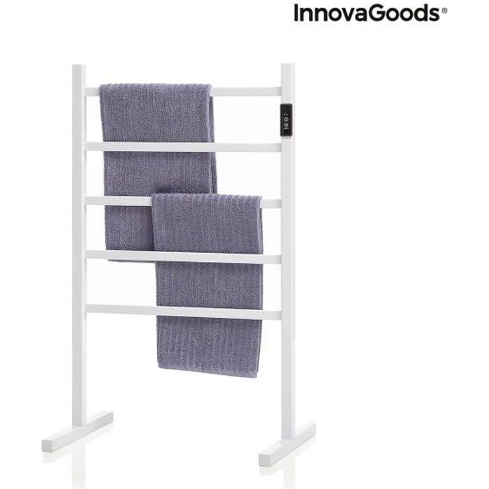 Porte-serviettes électrique - Sol ou Mur -  55° - 60W - Blanc