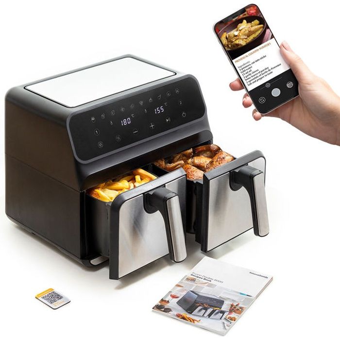 Friteuse Sans Huile 8L - Air Fryer Noire | InnovaGoods