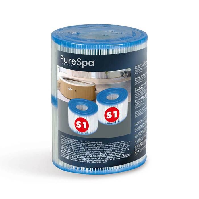 Lot de 2 cartouches de filtration pour Pure Spa INTEX - Fibre Dacron facile à nettoyer