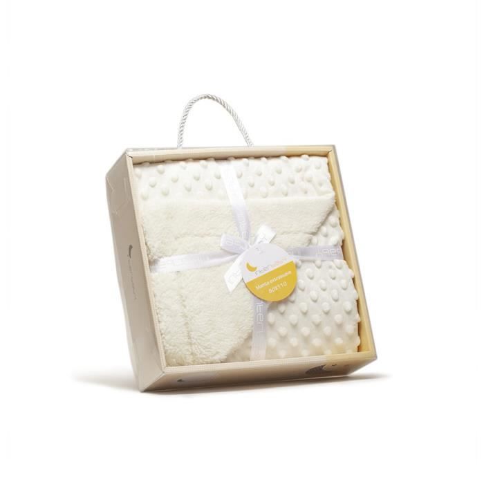 Couverture En Bulles Et Mouton Beige