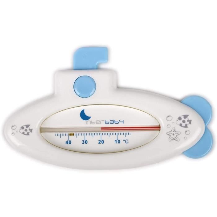 Interbaby thermomètre junior 15 x 7 cm bleu/blanc
