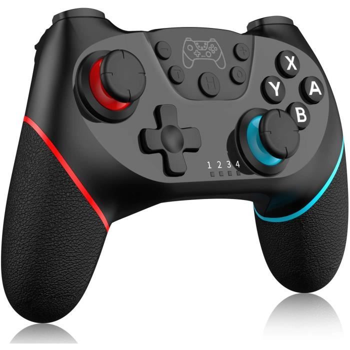 Manette sans fil pour Nintendo Switch, Bluetooth Manette Switch Pro, Switch controller avec Batterie Rechargeable-Turbo-6-Axis