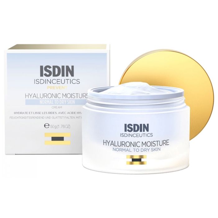 79959 Isdin Isdinceutics Crème de Jour Hyaluronic Moisture Hydratante et Anti-Âge Peaux Normales à Sèches 50 g