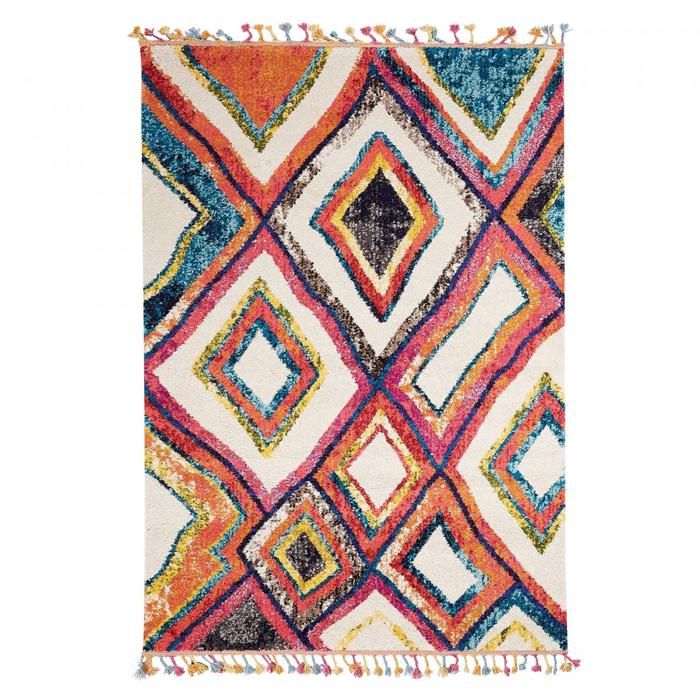 Tapis berbère style OURIKA MK 01 Multicolore 160x230 OEKO TEX®