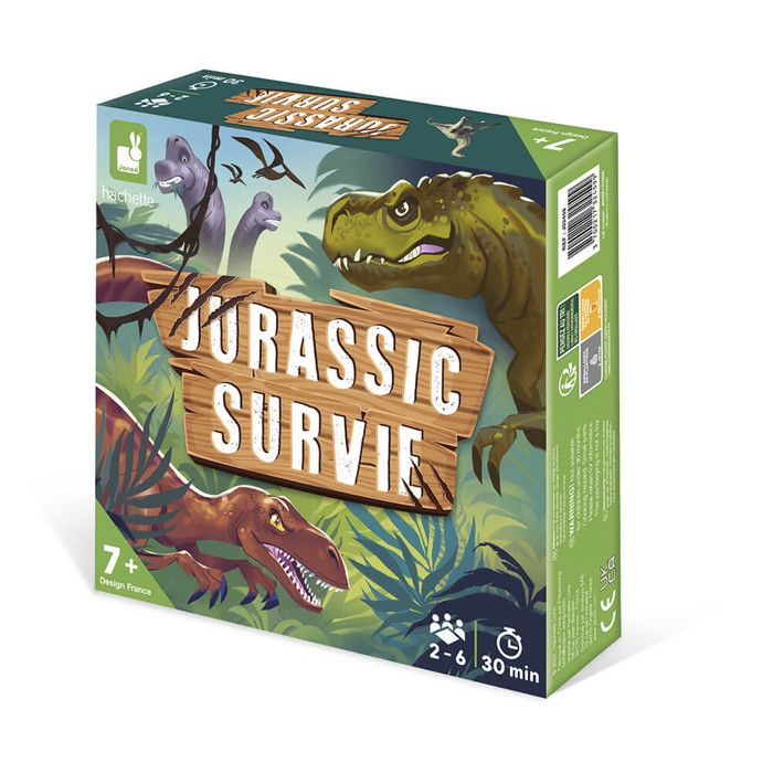 JANOD - Jurassic Survie - Jeux de Société Enfant - Jeu Coopératif et de Survie - Dès 7 Ans