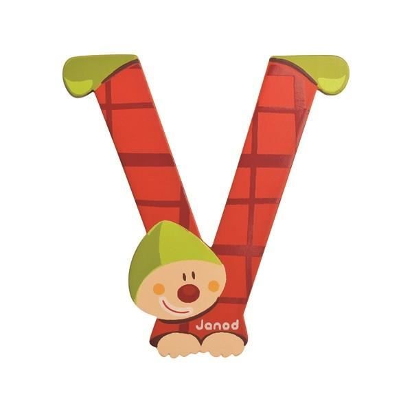 JANOD Lettre décorative Clown V en bois
