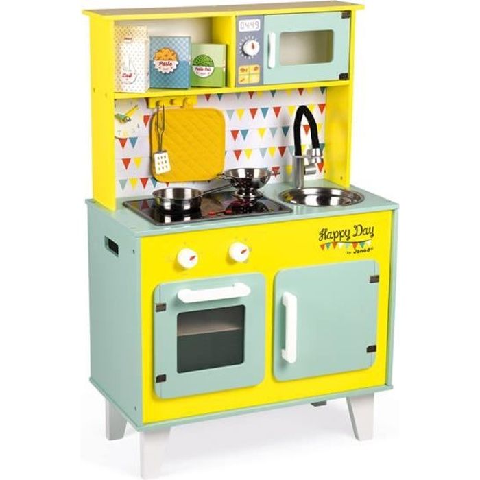Cuisine en bois JANOD Grande Cuisine Happy Day - Pour Enfant dès 3 Ans