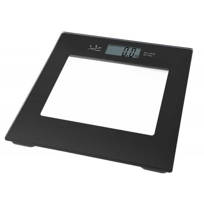 Balance électronique en verre - JATA 290N - Capacité 150 kg - Noir