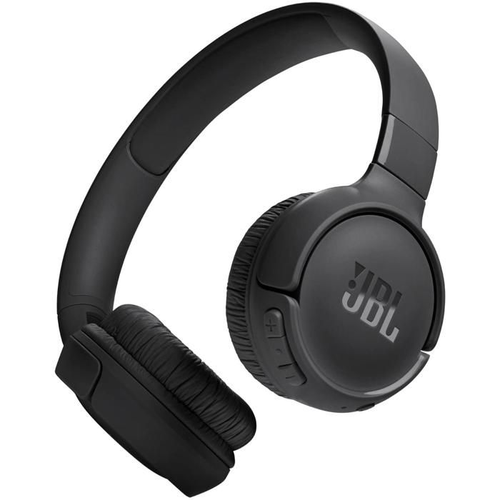 JBL Tune 520BT — Casque supra‑aural Bluetooth — Autonomie 40 h, charge rapide - Noir