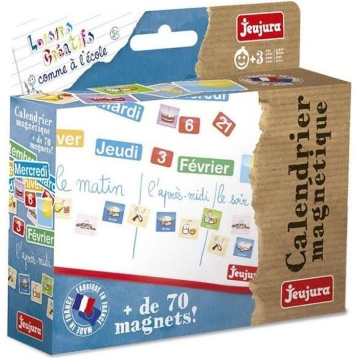 JEUJURA Magnets pour tableau Calendrier - Coffret De 80 Caracteres