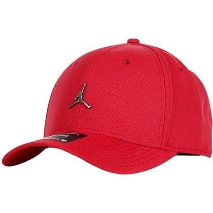 Casquette Homme Air Jordan Rouge Logo Métal