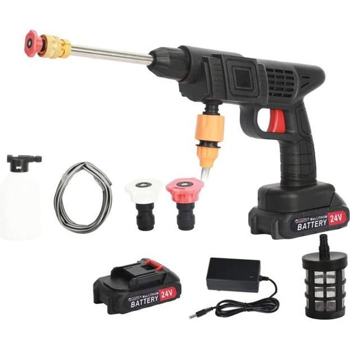 Nettoyeur haute pression sans fil, pistolet à eau Portable pour lavage de voiture+1 batterie 24V