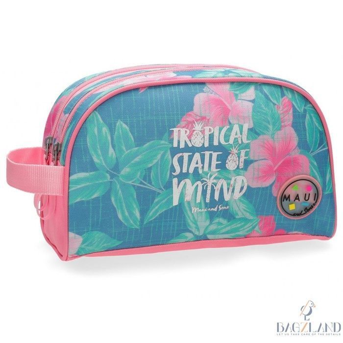 Sac trousse grand format  deux compartiments TROPICAL