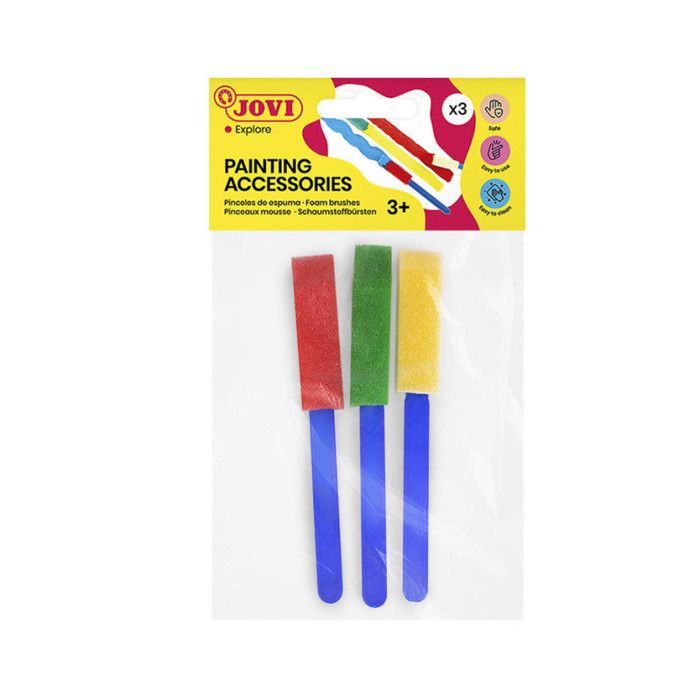 3 pinceaux fins éponges - 3 formes différentes