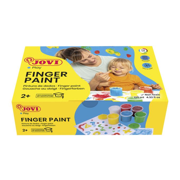 COFFRET DE GOUACHE AU DOIGT - 6 POTS DE 125 ML - JOVI