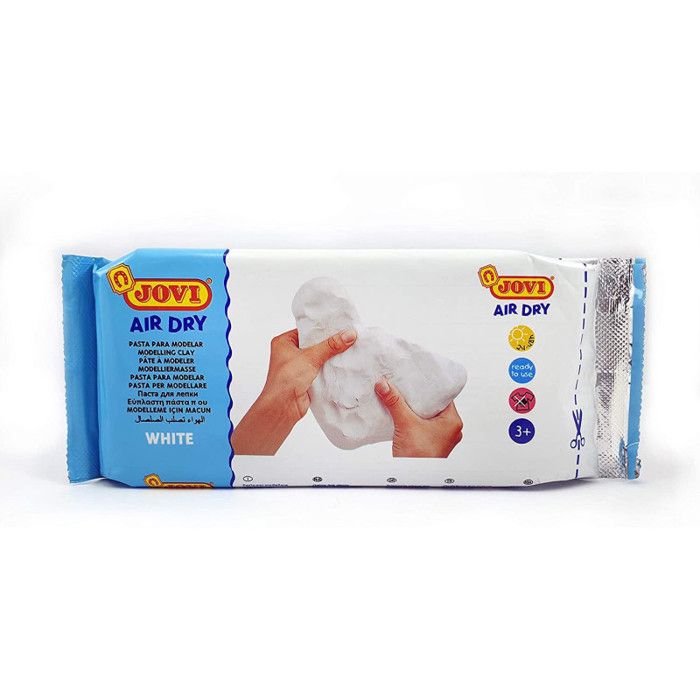 Jovi Air Dry, Micro pâte à Modeler endurecible 250 g, Blanc (83) - 08608-3000