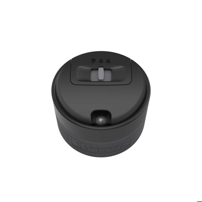 KAMBUKKA - Gourde Isotherme (500ml) - Thermos Etanche: Boissons Chaudes et Froides - Fond Antidérapant - Acier Inoxydable - Noir