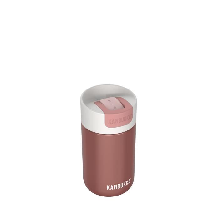 KAMBUKKA Gourde Isotherme (300ml) - Thermos Etanche: Boissons Chaudes et Froides - Fond Antidérapant - Acier Inoxydable - Misty Rose