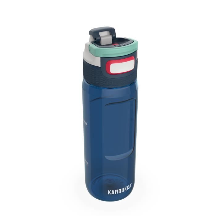 KAMBUKKA Bouteille en Tritan (750ml) - Étanche - Anti-tâches et Odeurs - Lavable au Lave-vaiselle - Gourde Anti-déversements - Bleu