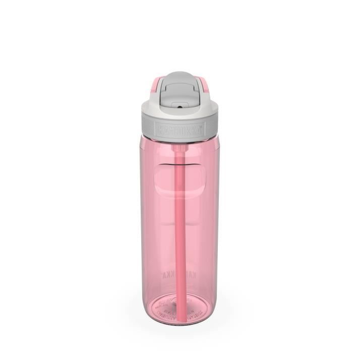 KAMBUKKA Gourde en Tritan (750ml) - Étanche - Anti-tâches / Odeurs - Lavable au Lave-vaiselle - Bouteille Anti-déversements - Rose