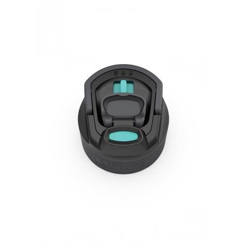 Kambukka Bouchon de bouteille 3-en-1 Elton 7,6 cm noir/bleu